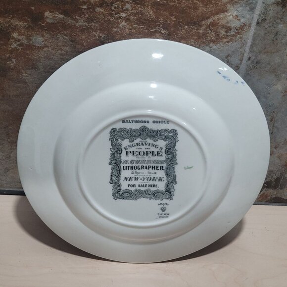 VTG Adams England Audubon Birds of America Baltimore Oriole Decorative Plate Blu - Picture 4 of 13